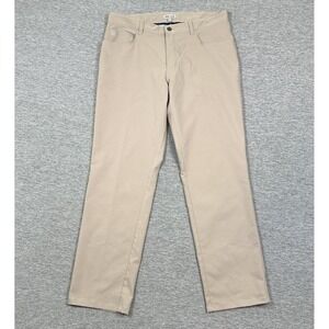Peter Millar Pants Mens 36x31 Beige EB66 Performance 5-Pocket City Golf Chino